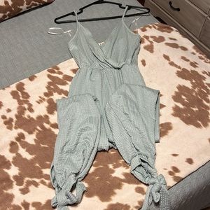 Sage green summer jumpsuit